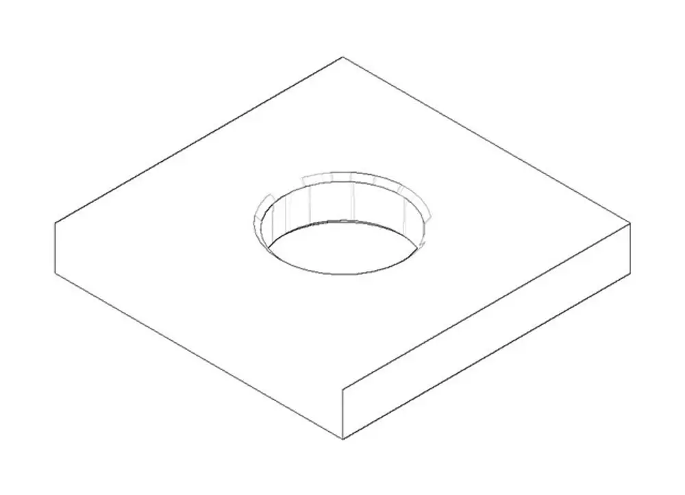 DORNBRACHT Rosette ERSATZTEILE 092767006 60 x 60 x 9 mm chr gebürstet, 092767006-93 Galeriebild 1